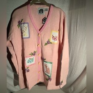Storybook knit titled “Calico Cats”.
